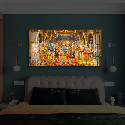 Srinivasa Kalyanam Modern Luxury Backlight Horizontal Wall Art