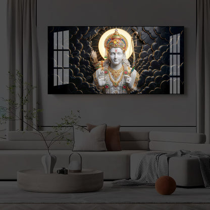Lord Ram Modern Luxury Backlight Horizontal Wall Art
