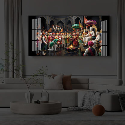 Chhatrapati Shivaji Maharaj Raj Darbar Modern Luxury Backlight Horizontal Wall Art