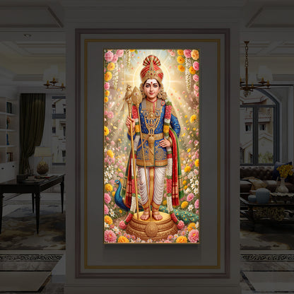 Murugan Ji Modern Luxury Backlight Vertical Wall Art