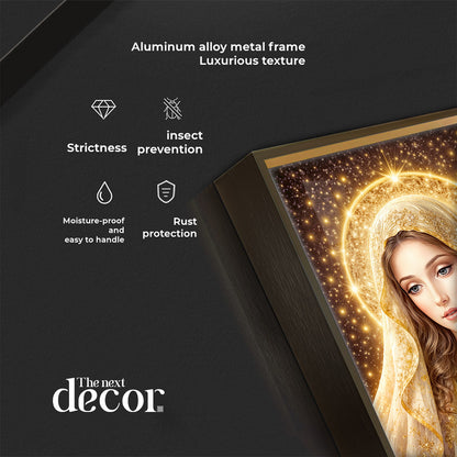 Virgin Mary Modern Luxury Backlight Vertical Wall Art