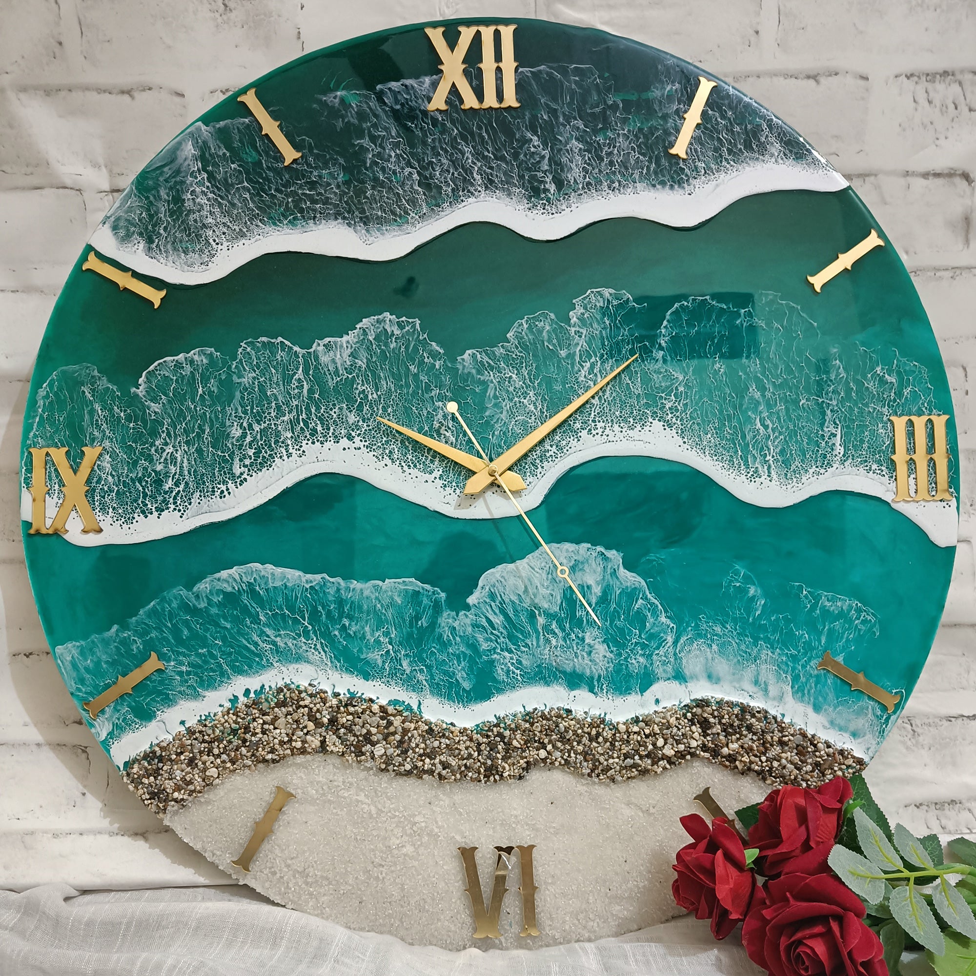 Multi Waves Epoxy Resin Wall Clock