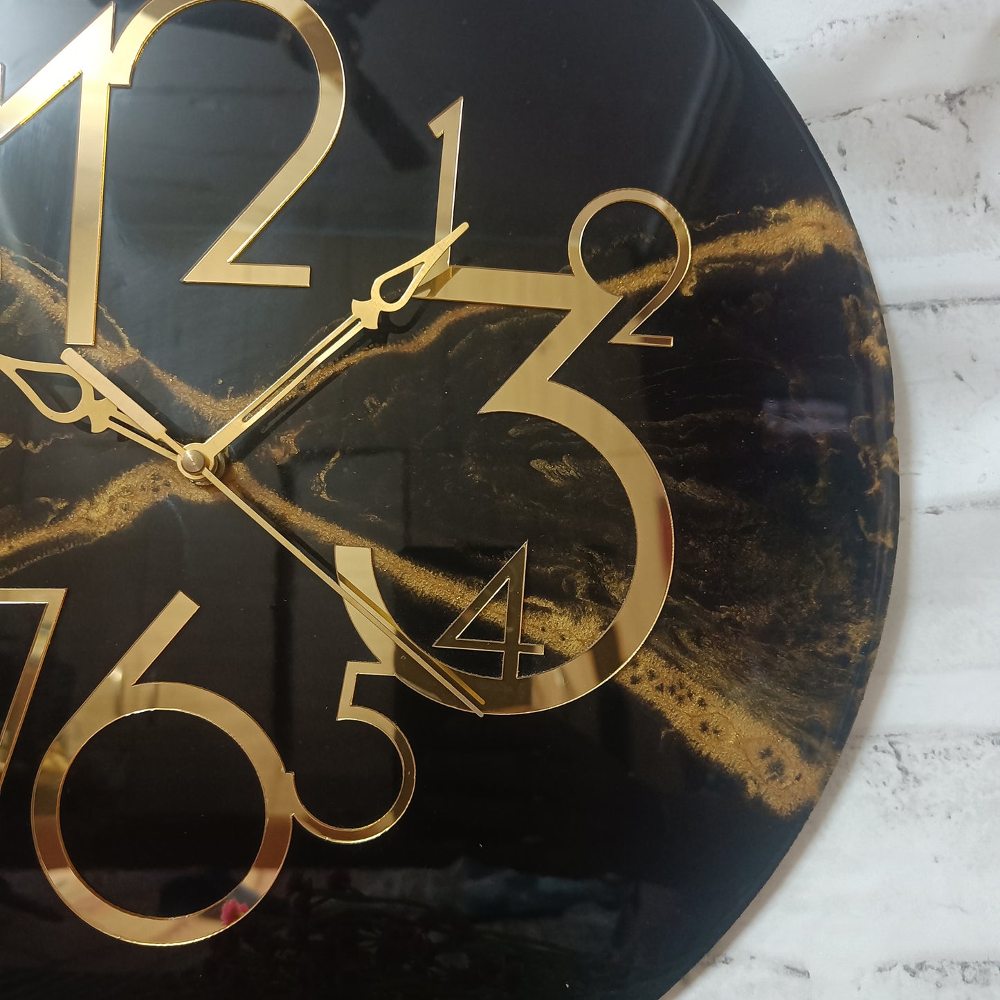 Black Shadow Epoxy Resin Wall Clock