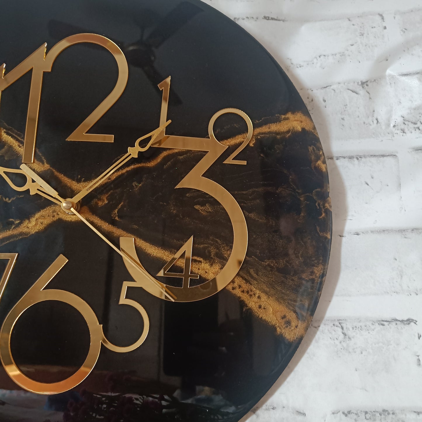 Black Shadow Epoxy Resin Wall Clock