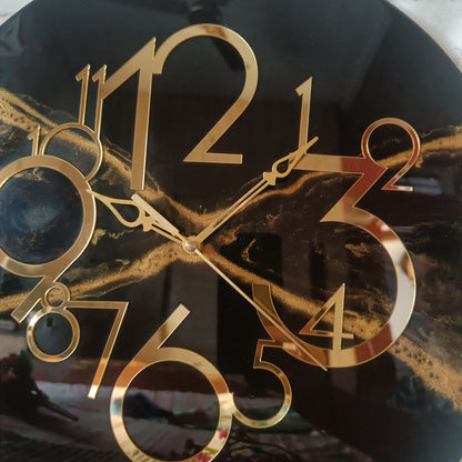 Black Shadow Epoxy Resin Wall Clock