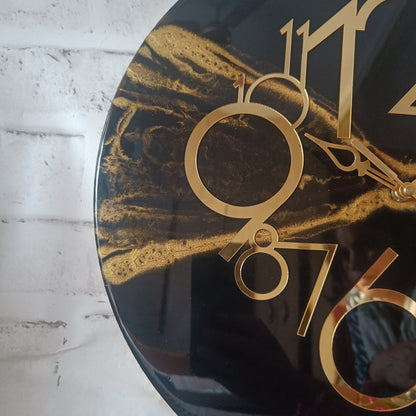 Black Shadow Epoxy Resin Wall Clock