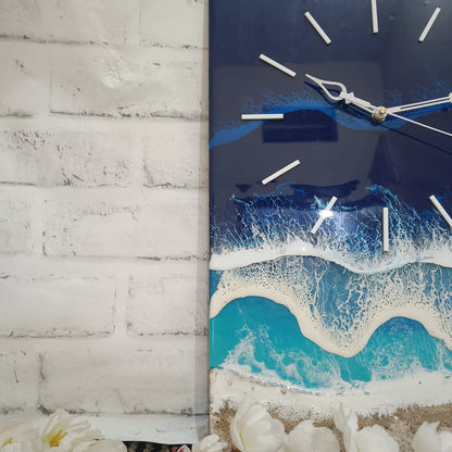 Multi Waves Epoxy Resin Wall Clock