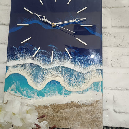 Multi Waves Epoxy Resin Wall Clock