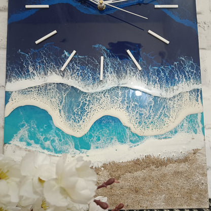 Multi Waves Epoxy Resin Wall Clock