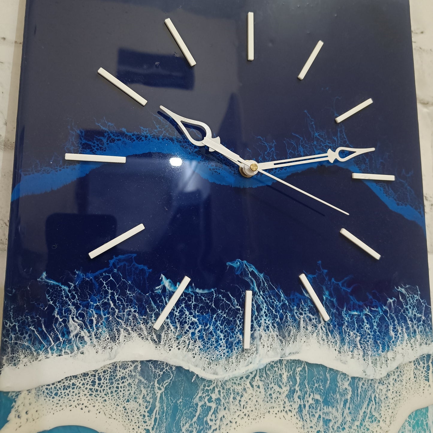 Multi Waves Epoxy Resin Wall Clock