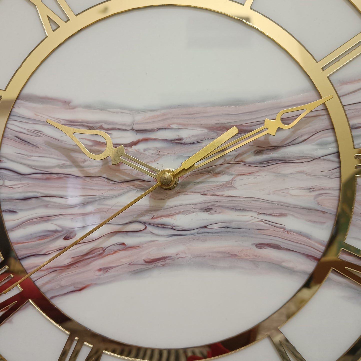 Luxury White & Brown Resin Wall clock