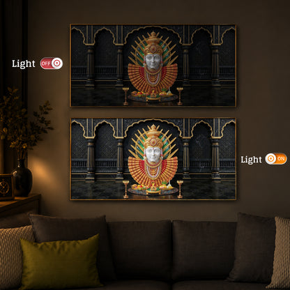 Goddess Renuka Modern Luxury Backlight Horizontal Wall Art