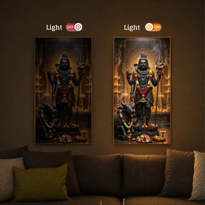 Divine Shivay Modern Luxury Backlight Vertical Wall Art