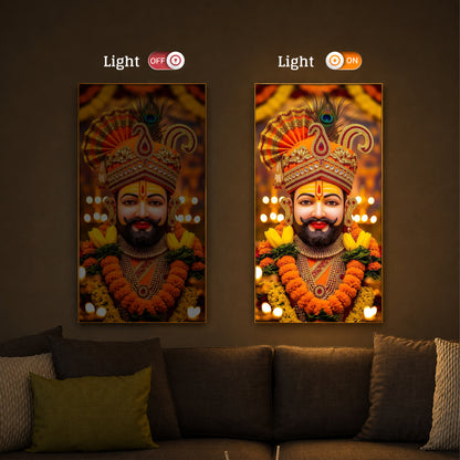 Hare Ka Sahara Modern Luxury Backlight Vertical Wall Art