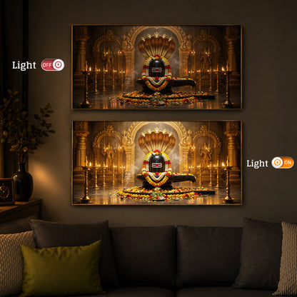 Bholenath Ji Modern Luxury Backlight Horizontal Wall Art