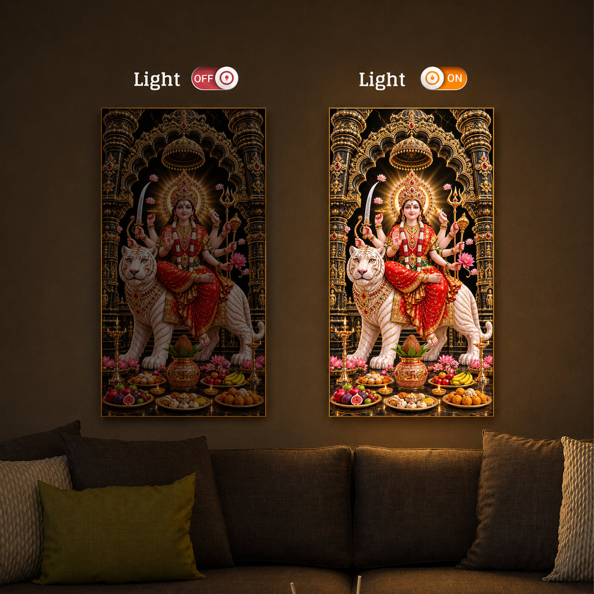 Amba Modern Luxury Backlight Vertical Wall Art