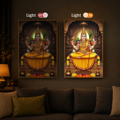 Sri Vidhya Sadhana Modern Luxury Backlight Vertical Wall Art