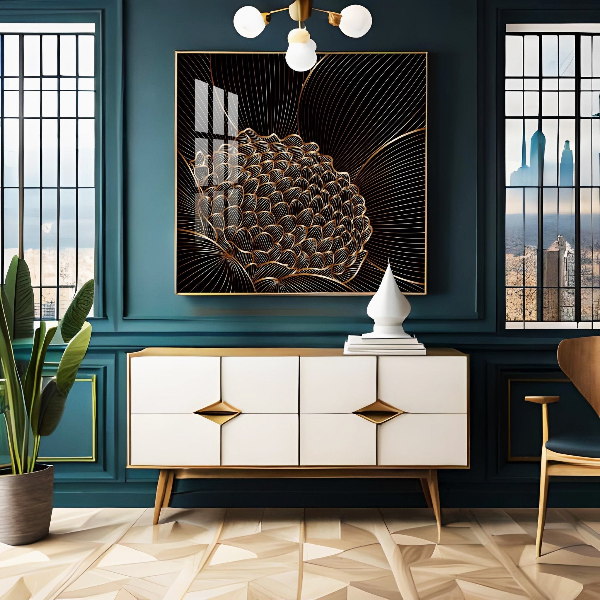 Abstract Floral Premium Acrylic Square Wall Art - The Next Decor