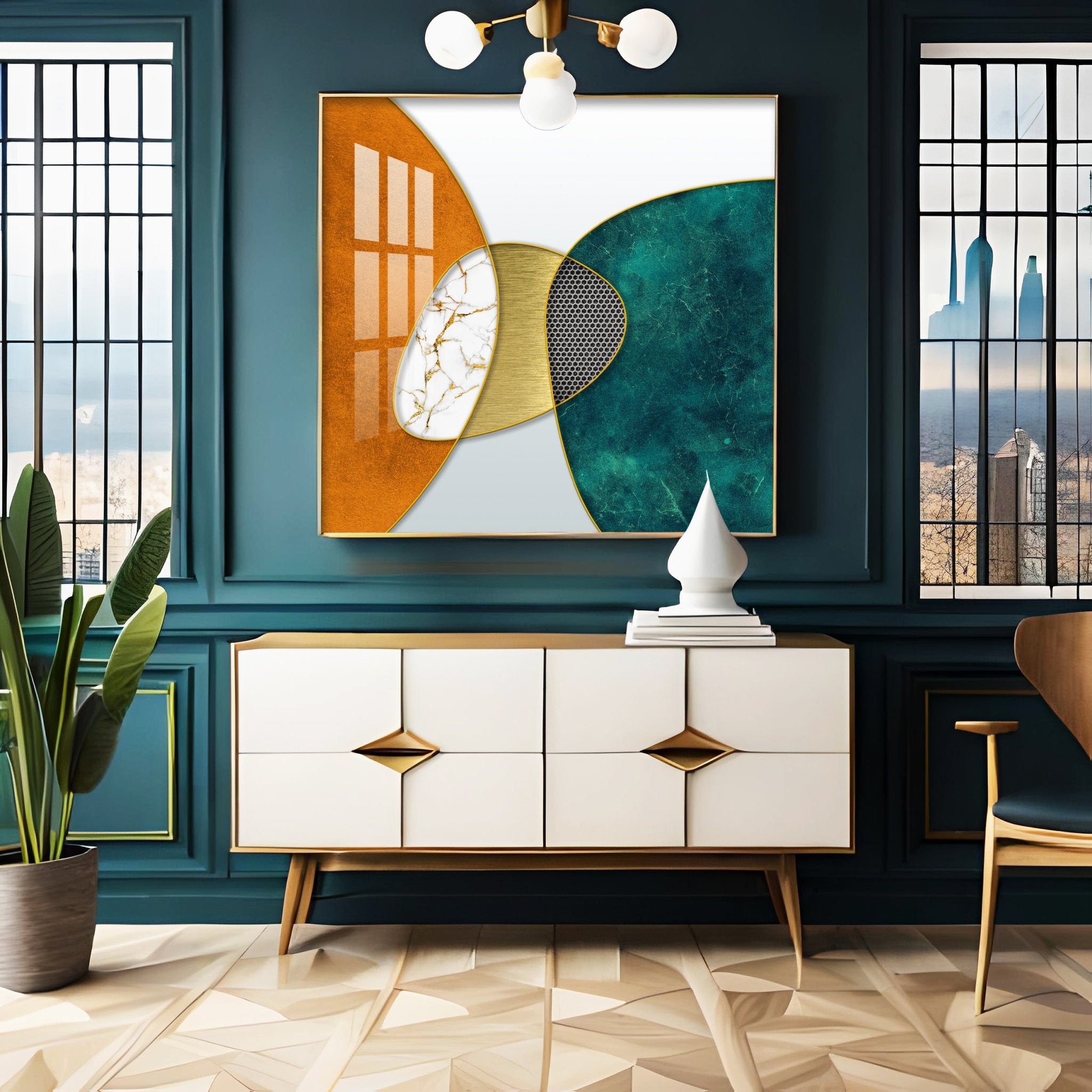 Abstract Three - Dimensional Premium Acrylic Square Wall Art - The Next Decor