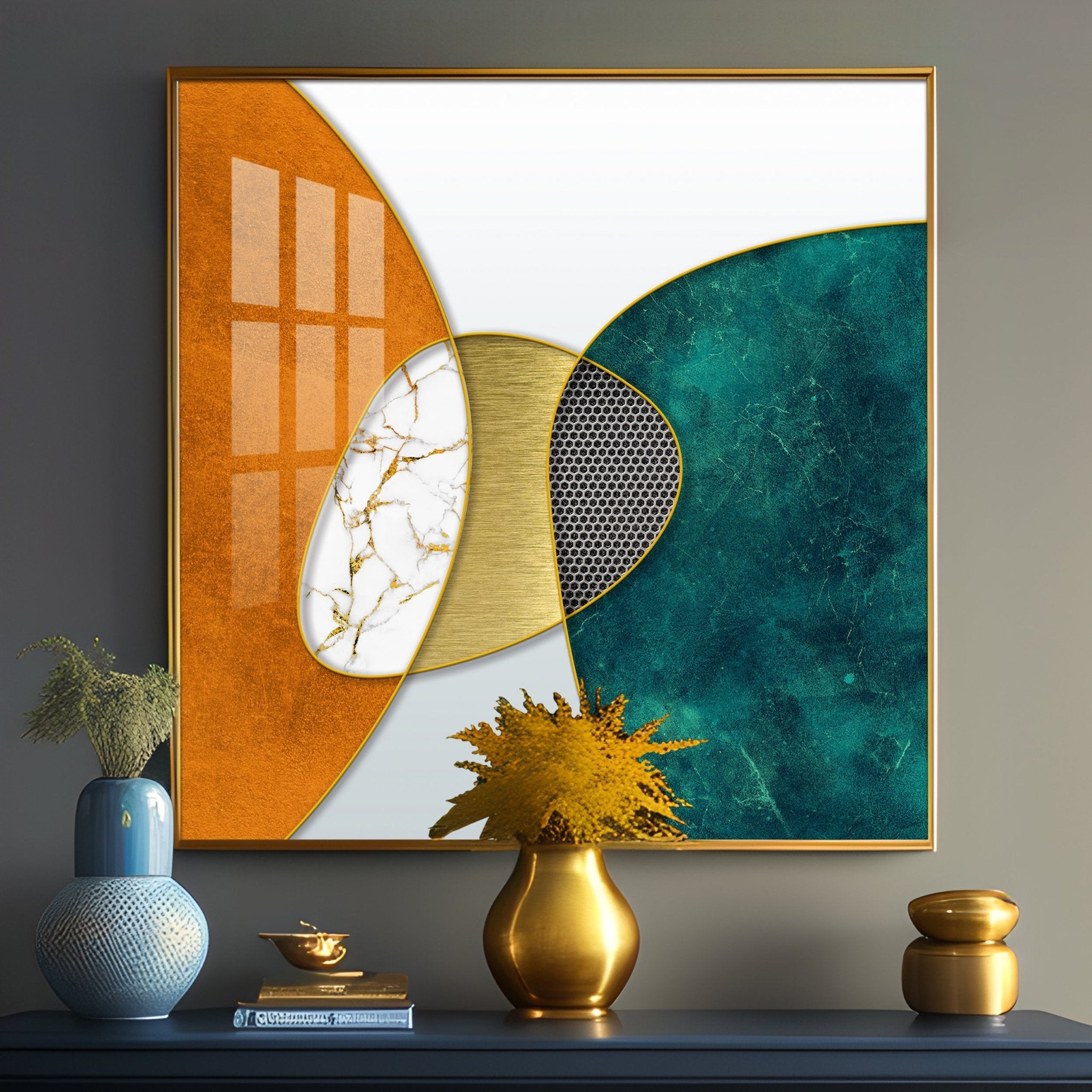 Abstract Three - Dimensional Premium Acrylic Square Wall Art - The Next Decor