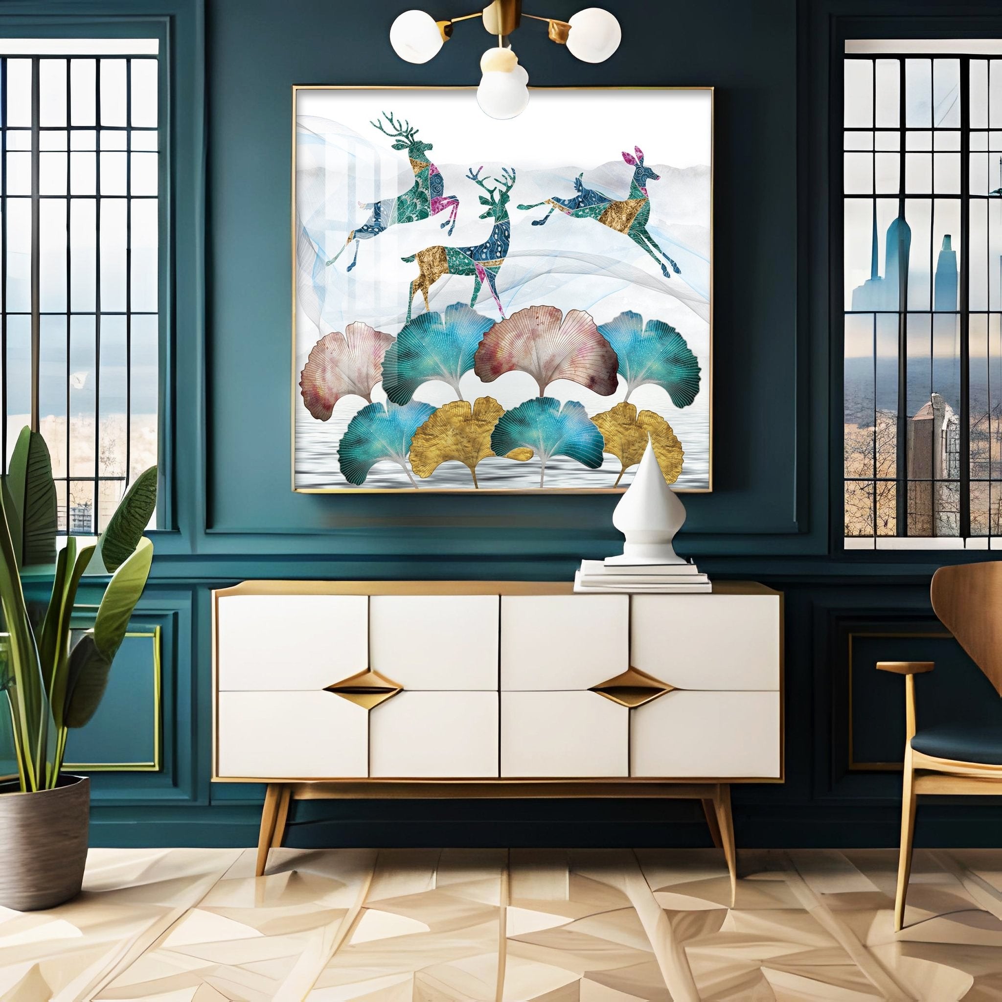 Artistic Conception Landscape Premium Acrylic Square Wall Art - The Next Decor