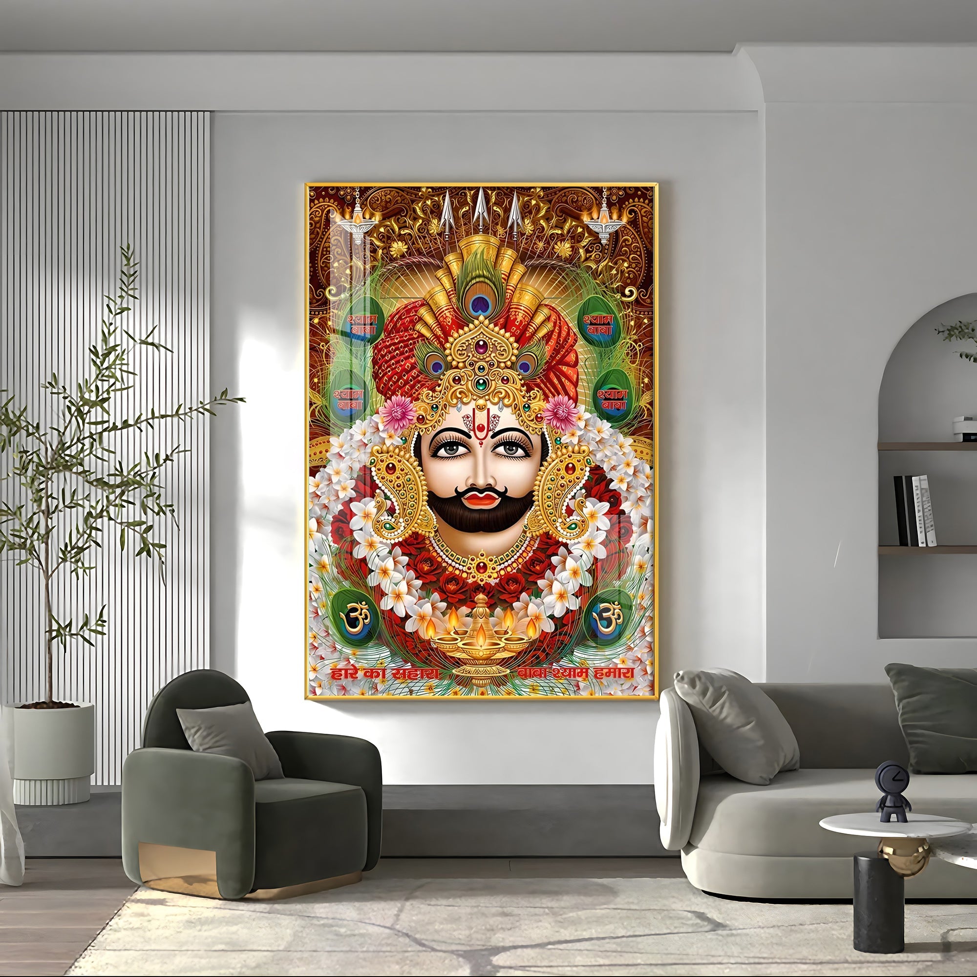 Baba Shyam Humara Premium Acrylic Vertical Wall Art - The Next Decor