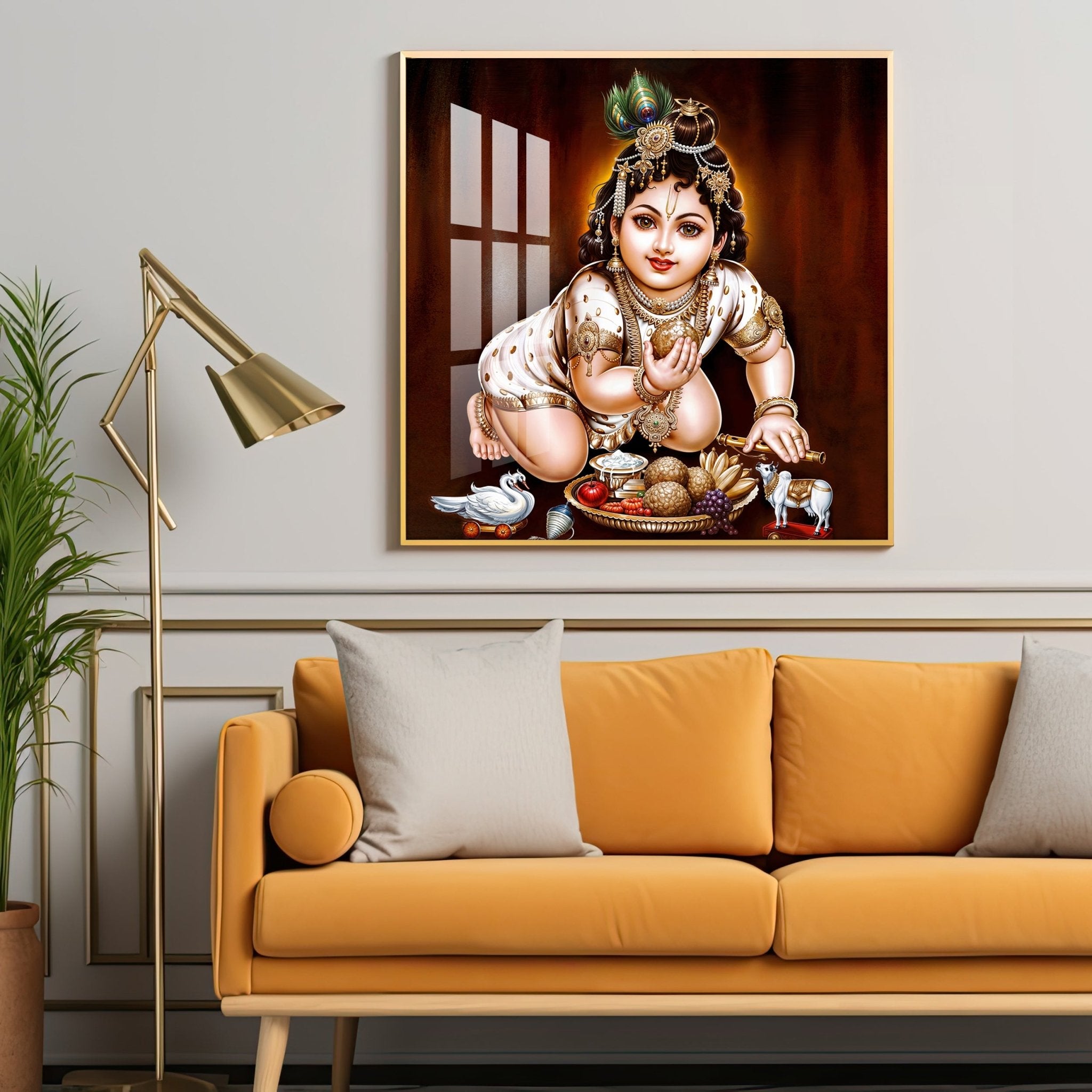 Bal Gopal Premium Acrylic Square Wall Art - The Next Decor