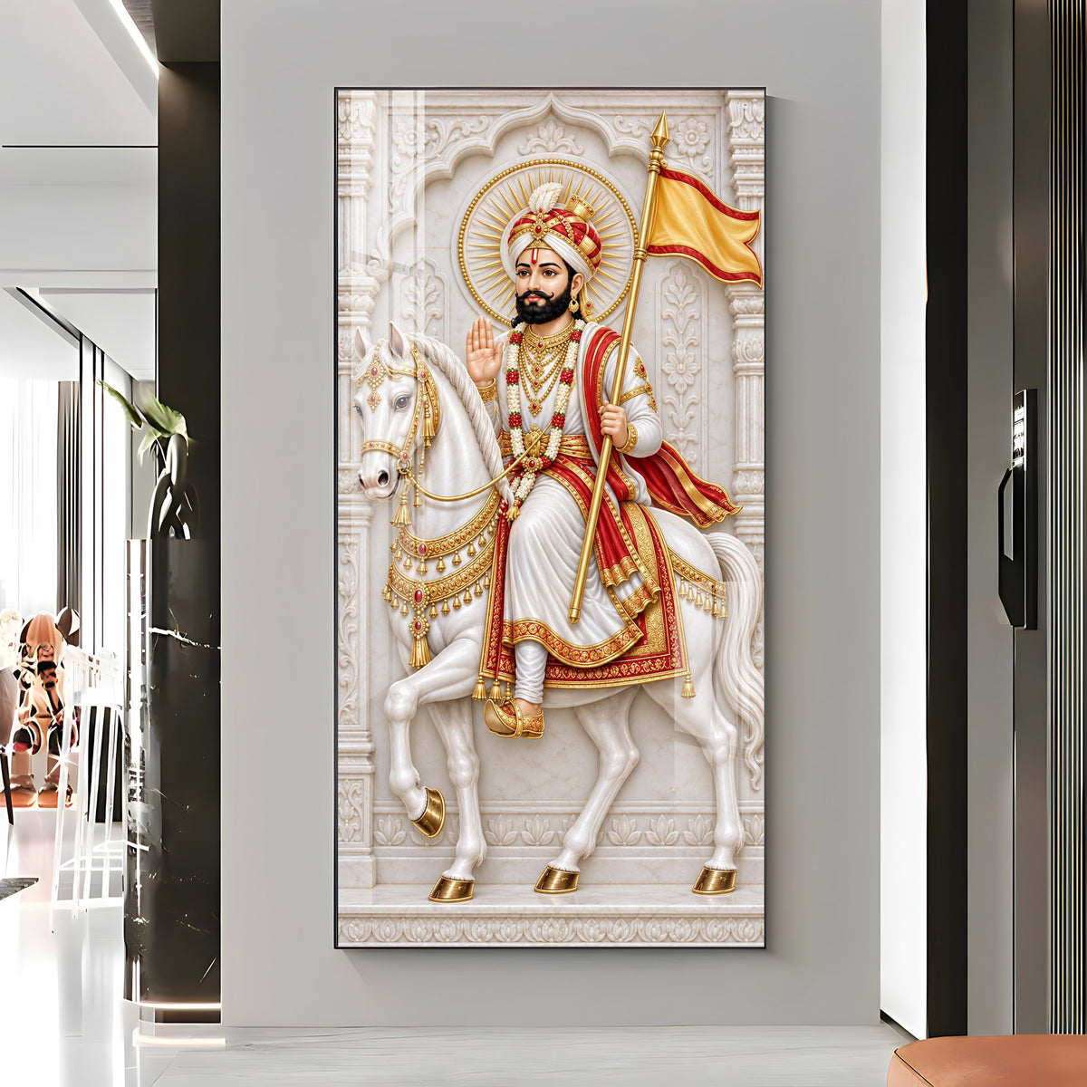 Baba Ramdevji Premium Acrylic Vertical Wall Art