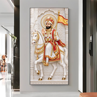 Baba Ramdevji Premium Acrylic Vertical Wall Art