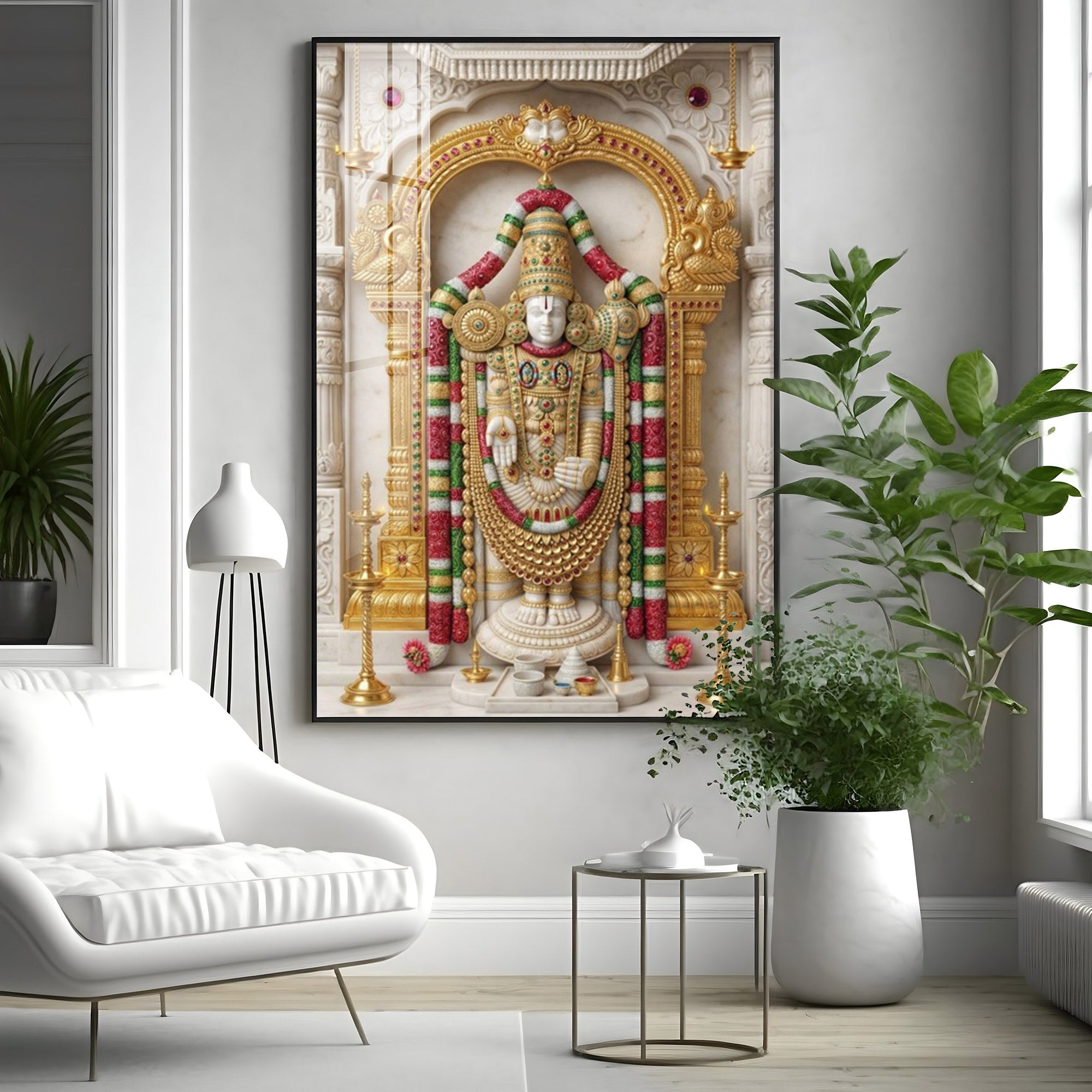 Divine Shree Venkateswara Premium Acrylic Vertical Wall Art