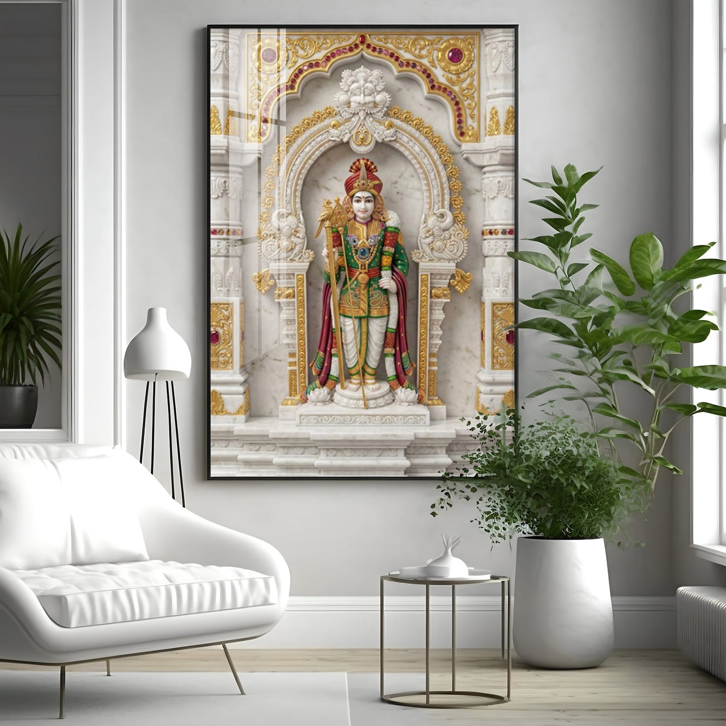 Lord Subramanya Premium Acrylic Vertical Wall Art