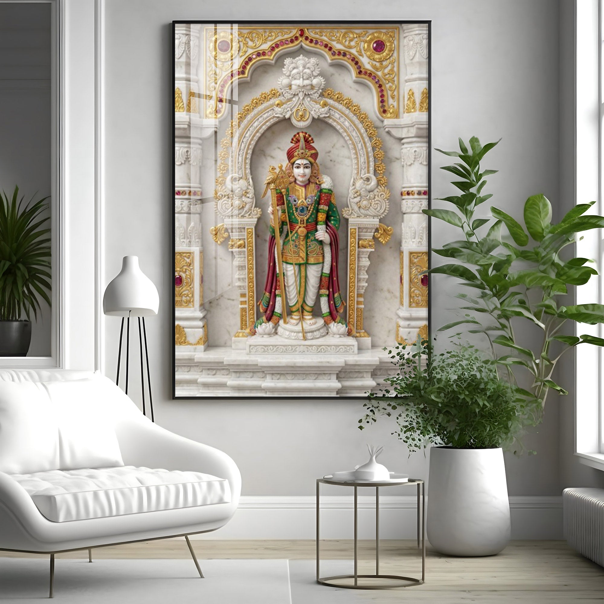 Lord Subramanya Premium Acrylic Vertical Wall Art