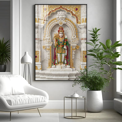 Lord Subramanya Premium Acrylic Vertical Wall Art