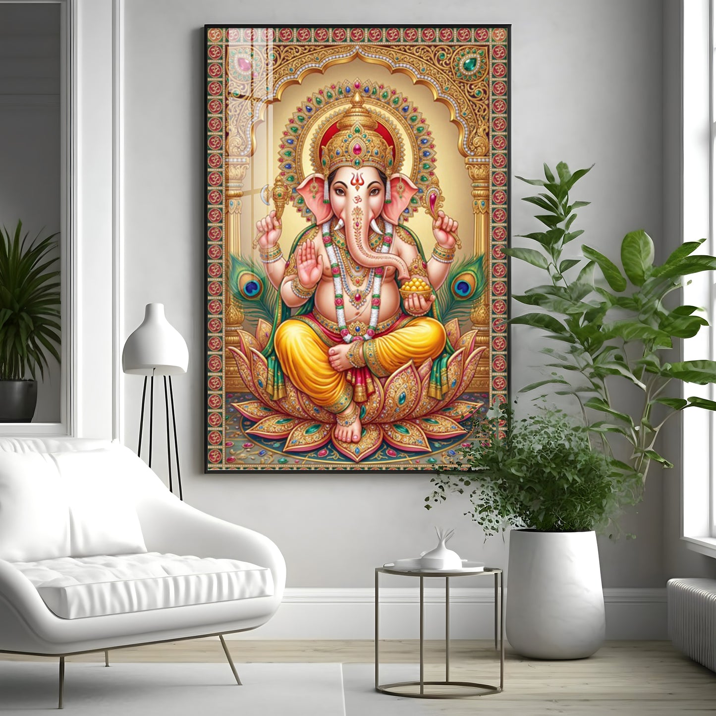 God Ganpati Ji Premium Acrylic Vertical Wall Art
