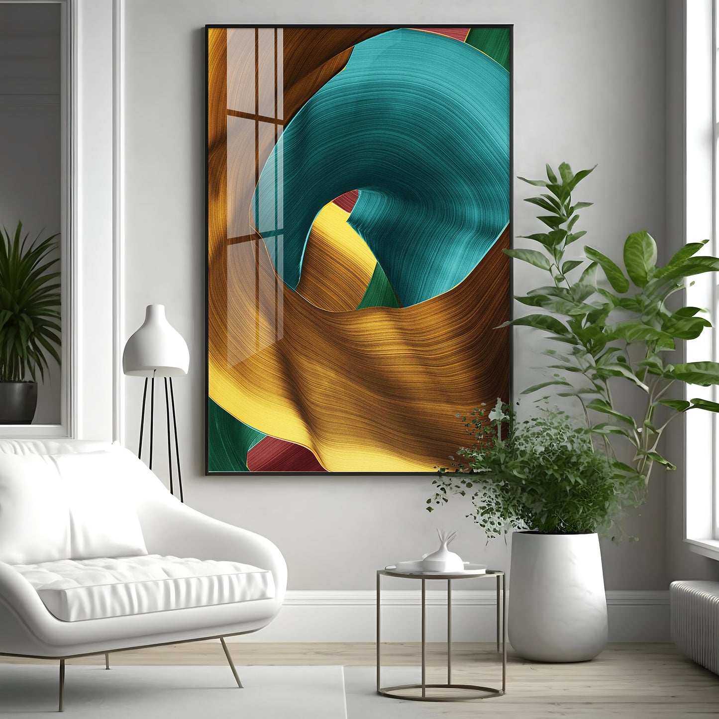Multicolored Abstract Premium Acrylic Vertical Wall Art