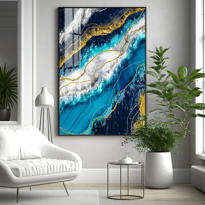 Oceanic Harmony Premium Acrylic Vertical Wall Art