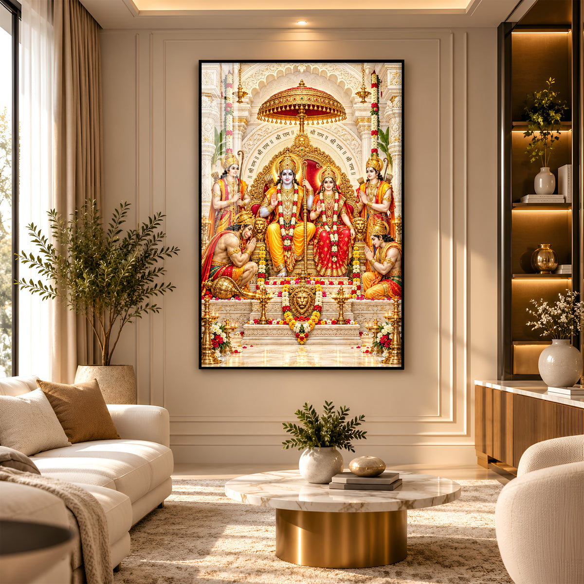 Ram Darbar Premium Acrylic Vertical Wall Art