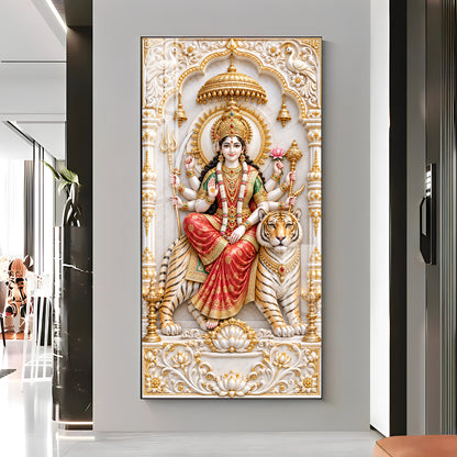 Royal Durga Maa Premium Acrylic Vertical Wall Art