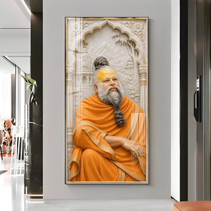 Sant Shri Premanand Ji Maharaj Premium Acrylic Vertical Wall Art