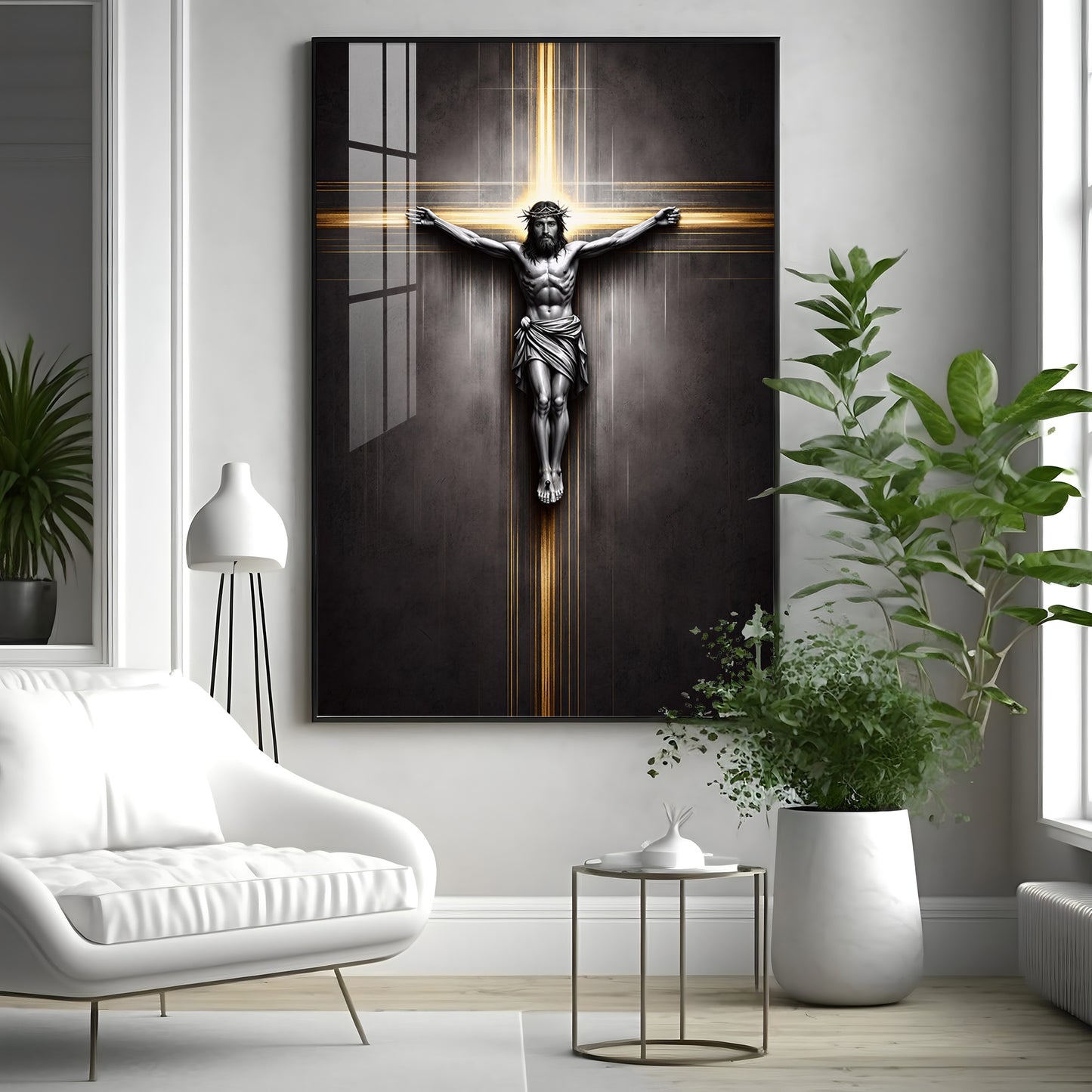 Sacred Crucifixion Premium Acrylic Wall Art
