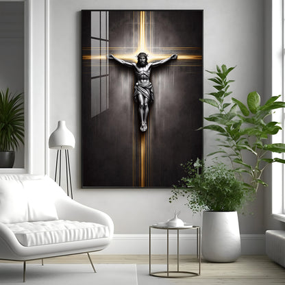 Sacred Crucifixion Premium Acrylic Wall Art