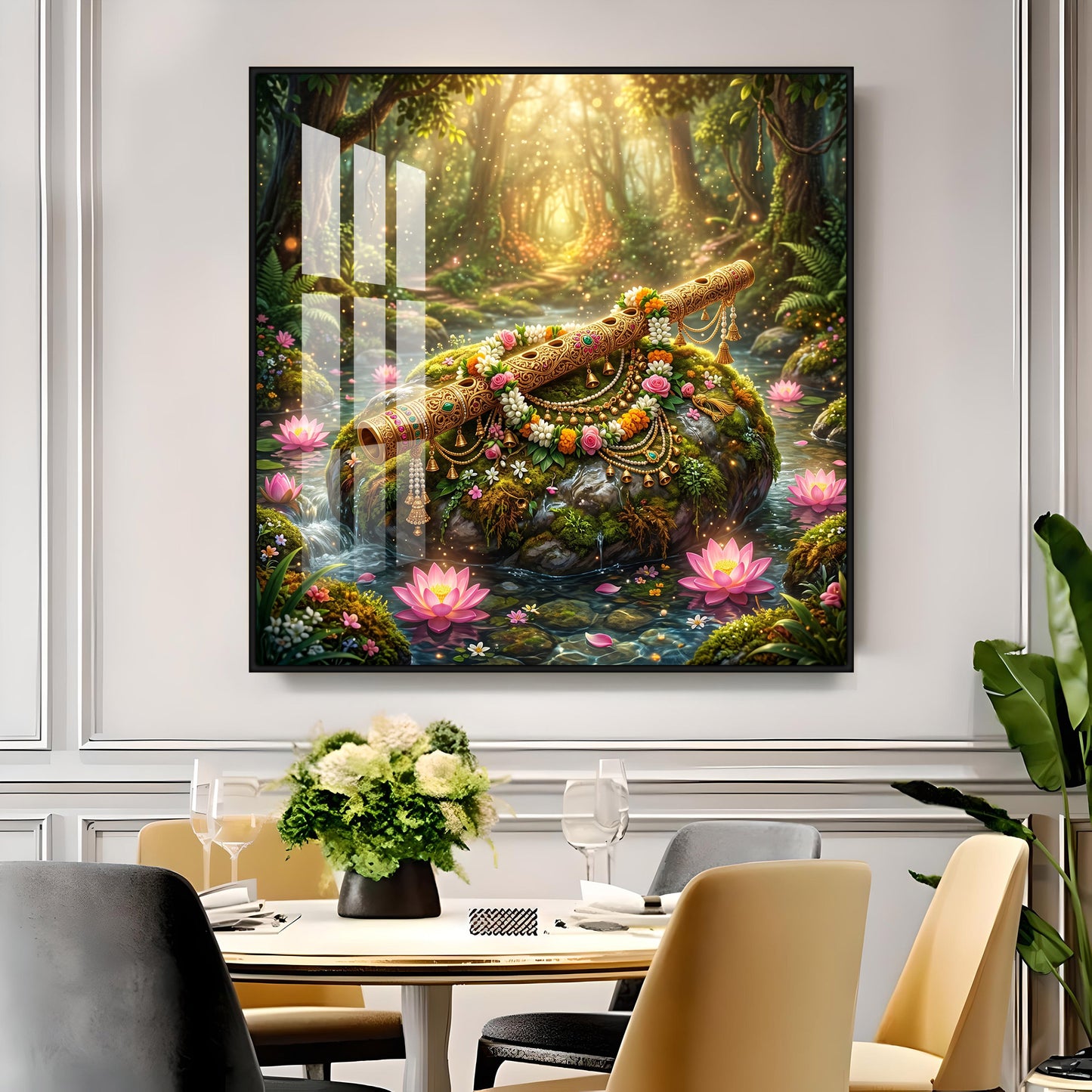 Beautiful Flute Premium Acrylic Square Wall Art