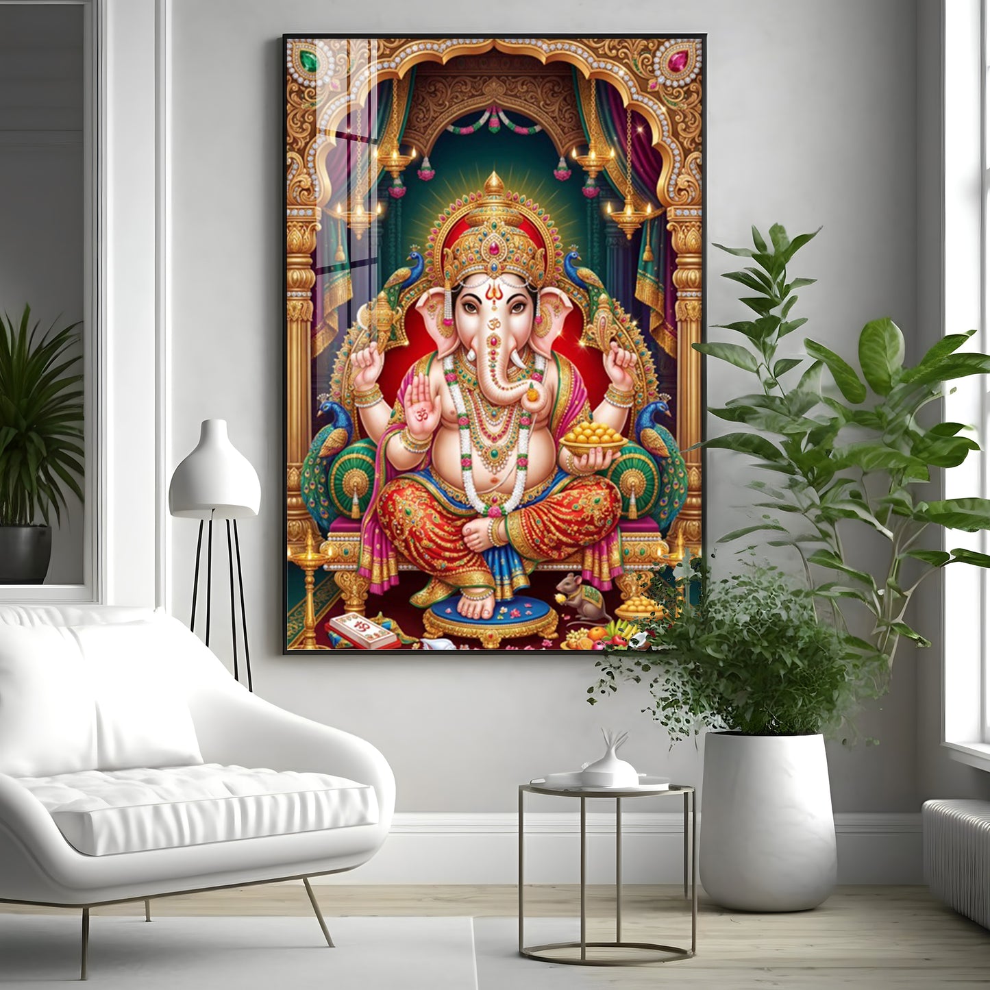 God Ganesha Premium Acrylic Vertical Wall Art