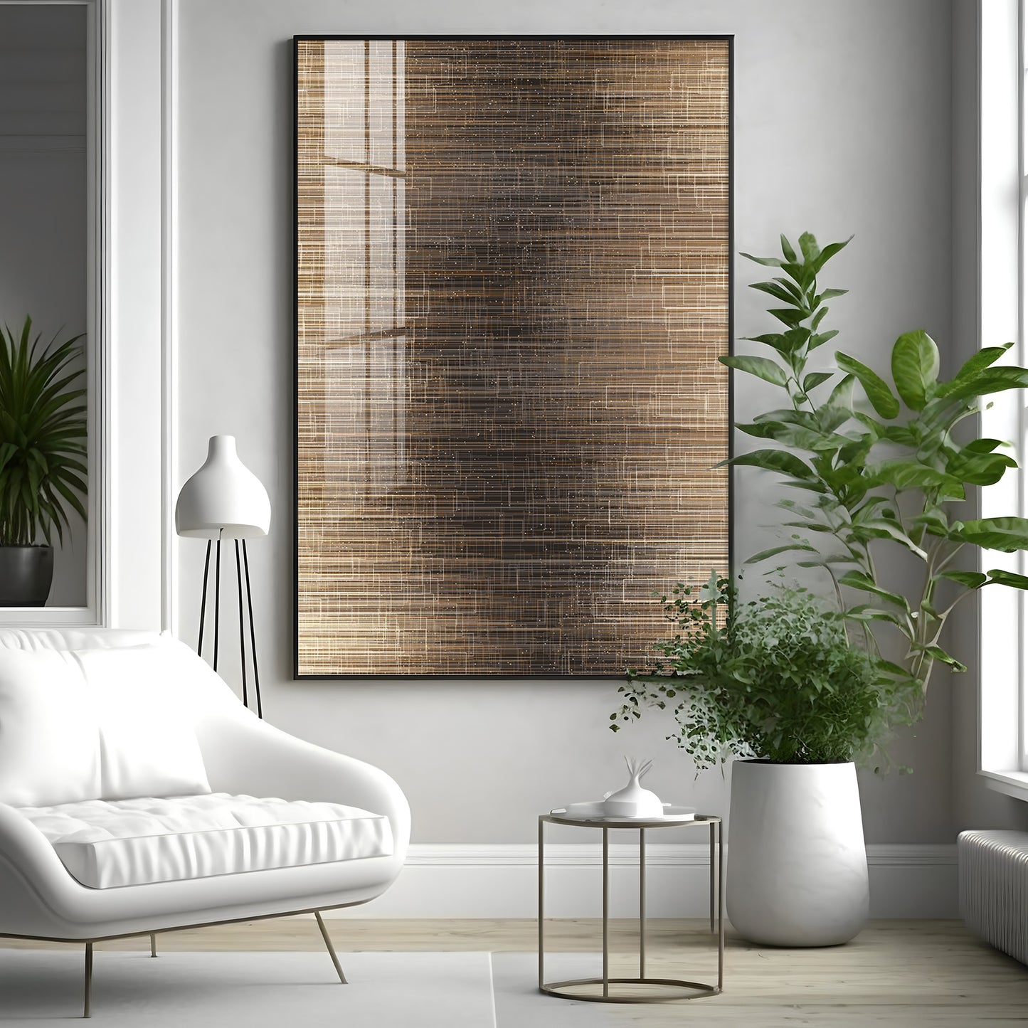 Modern Line Premium Acrylic Vertical Wall Art