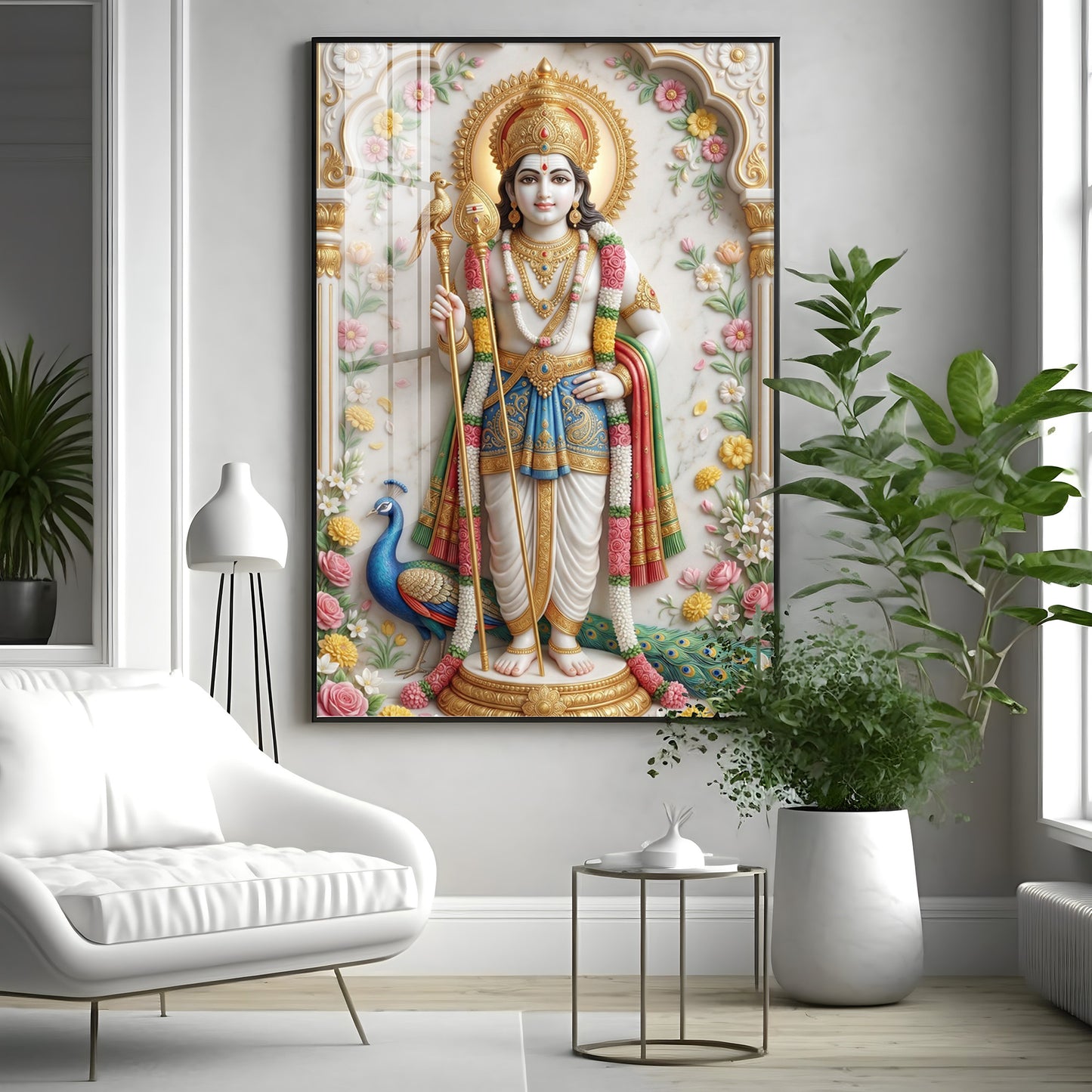 Murugan Premium Acrylic Vertical Wall Art