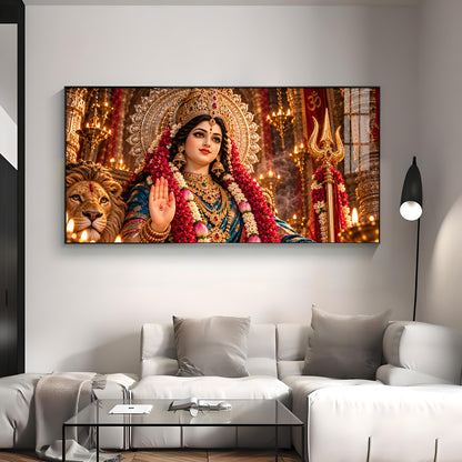 Mata Durga Bhawani Premium Acrylic Horizontal Wall Art