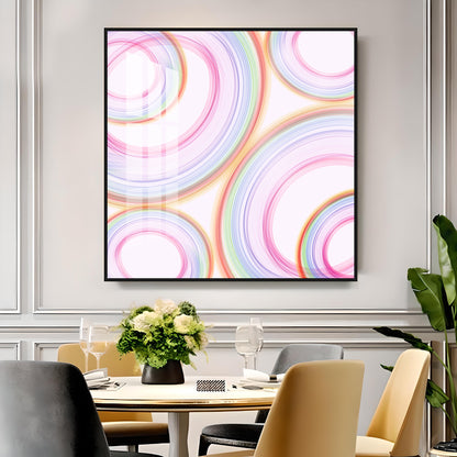 Colorful Radial Motion Effect Premium Acrylic Square Wall Art