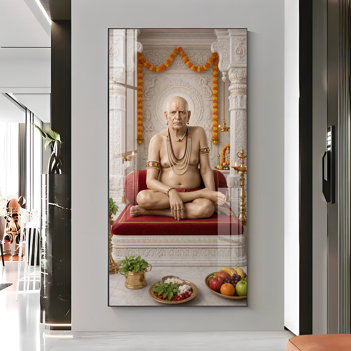 Swami Samarth Premium Acrylic Vertical Wall Art