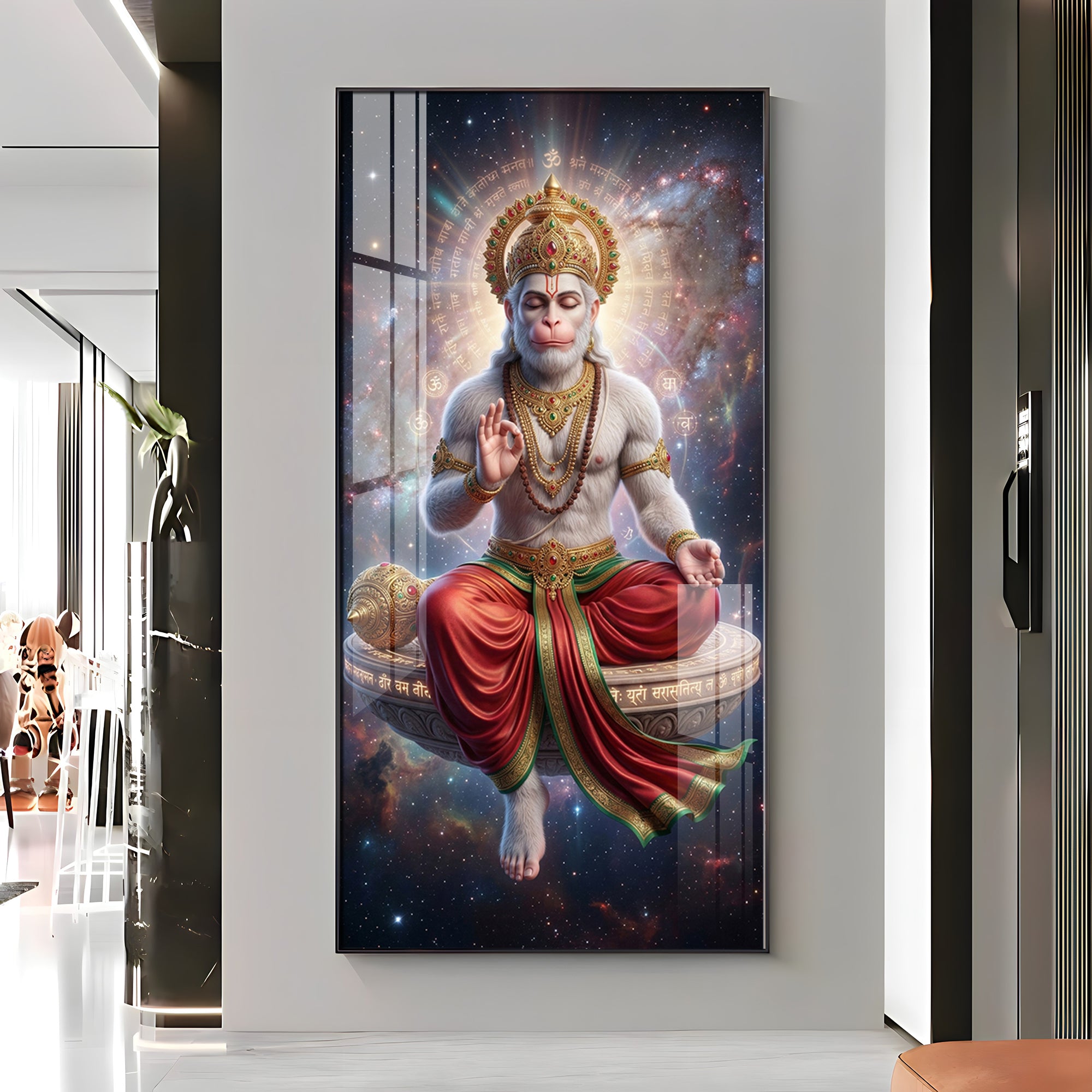 Hanuman's Blessing Premium Acrylic Vertical Wall Art