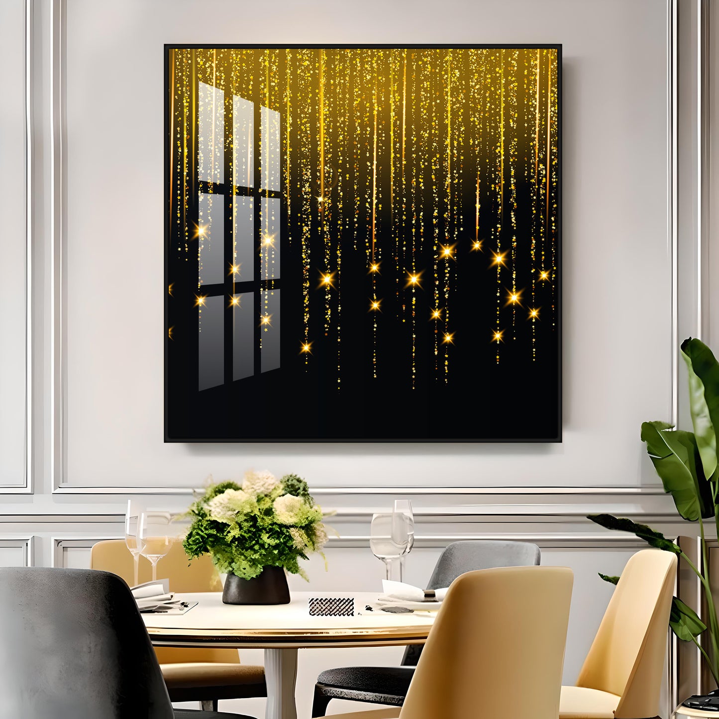 Gold Star Premium Acrylic Square Wall Art